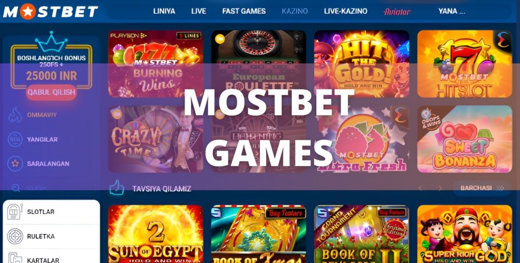 What are several Mostbet games